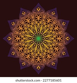 Flower Mandala. Vintage decorative elements. Oriental pattern, vector illustration. Islam, Arabic, Indian, Moroccan, Spain, Turkish, Pakistan, Chinese, mystic, ottoman motifs. Coloring book page.