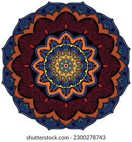 Flower Mandala. Vintage decorative elements. Oriental pattern, vector illustration. Islam, Arabic, Indian, moroccan,spain, turkish, pakistan, chinese, mystic, ottoman motifs. Coloring book page