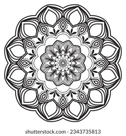 Blume Mandala. Vintage dekorative Elemente. Orientalisches Muster, Vektorgrafik. Islam, arabisch, indisch, marokkanisch, spain, türkisch, pakistanisch, chinesisch, mystisch, ottomanisch. Farbbuchseite	