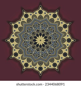 Flower Mandala. Vintage decorative elements. Oriental pattern, vector illustration. Islam, Arabic, Indian, moroccan,spain, turkish, pakistan, chinese, mystic, ottoman motifs. Coloring book page