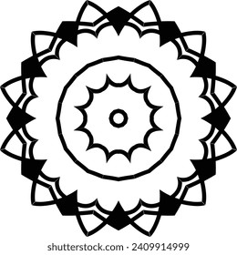 Flor Mandala. Elementos decorativos de época. Patrón oriental, ilustración vectorial. Islam, árabe, indio, marroquí, españa, turco, pakistán, chino, místico, otomano. página del libro de coloreado
