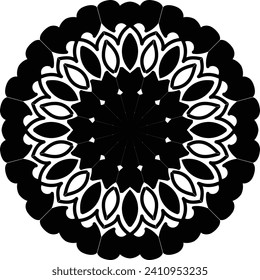 Flor Mandala. Elementos decorativos de época. Patrón oriental, ilustración vectorial. Islam, árabe, indio, marroquí, españa, turco, pakistán, chino, místico, otomano. página del libro de coloreado
