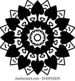 Flor Mandala. Elementos decorativos de época. Patrón oriental, ilustración vectorial. Islam, árabe, indio, marroquí, españa, turco, pakistán, chino, místico, otomano. página del libro de coloreado
