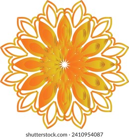 Flor Mandala. Elementos decorativos de época. Patrón oriental, ilustración vectorial. Islam, árabe, indio, marroquí, españa, turco, pakistán, chino, místico, otomano. página del libro de coloreado
