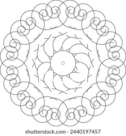 Flor Mandala. Elementos decorativos vintage. Patrón oriental, ilustración vectorial, página de libro de colorear