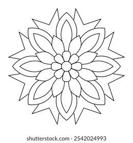  Flower Mandala, Vintage decorative elements, tattoo design, vector file, wall art, simple mandala art, Design for a wallpaper Paint shirt and tile Sticker Design, vector file