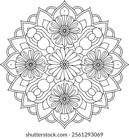 Flower Mandala. Vintage decorative elements. Oriental pattern, vector illustration. Islam, Arabic, Indian, moroccan,spain, turkish, pakistan, chinese