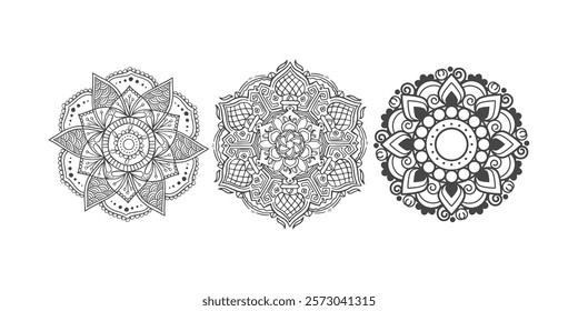 Flower Mandala Vintage Decorative Elements. Flower Mandala Vintage Decorative Elements for Arabic, Indian, Moroccan, and Turkish Designs