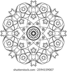 Flower mandala .Vintage decorative elements . Blossom mandala space. Circular pattern in form of mandala.