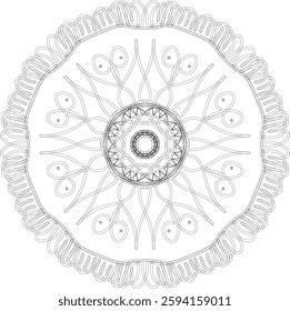 Flower mandala .Vintage decorative elements . Blossom mandala space. Circular pattern in form of mandala.