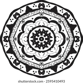 Flower Mandala. Vintage decorative elements .Luxury wallpaper design template .