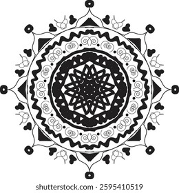 Flower Mandala. Vintage decorative elements .Luxury wallpaper design template .