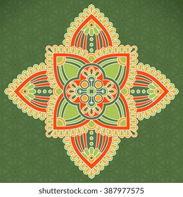 Flower Mandala. Vintage decorative elements. Oriental pattern, vector illustration. Islam, Arabic, Indian, turkish, pakistan, chinese, ottoman motifs