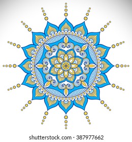 Flower Mandala. Vintage decorative elements. Oriental pattern, vector illustration. Islam, Arabic, Indian, turkish, pakistan, chinese, ottoman motifs