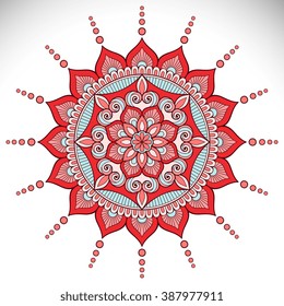 Flower Mandala. Vintage decorative elements. Oriental pattern, vector illustration. Islam, Arabic, Indian, turkish, pakistan, chinese, ottoman motifs