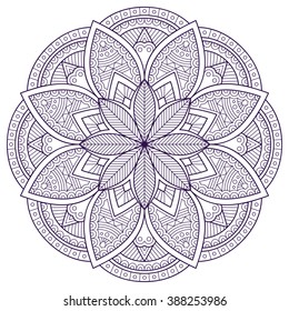 Flower Mandala. Vintage decorative elements. Oriental pattern, vector illustration. Islam, Arabic, Indian, turkish, pakistan, chinese, ottoman motifs