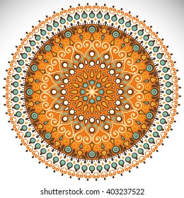 Flower Mandala. Vintage decorative elements. Oriental pattern, vector illustration. Islam, Arabic, Indian, turkish, pakistan, chinese, ottoman motifs