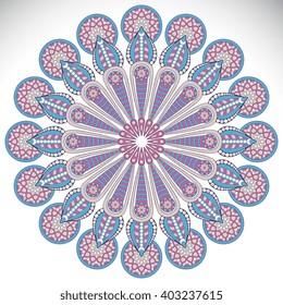 Flower Mandala. Vintage decorative elements. Oriental pattern, vector illustration. Islam, Arabic, Indian, turkish, pakistan, chinese, ottoman motifs