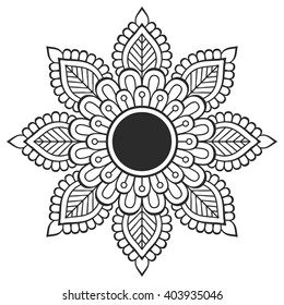 Flower Mandala. Vintage decorative elements. Oriental pattern, vector illustration. Islam, Arabic, Indian, turkish, pakistan, chinese, ottoman motifs