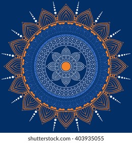 Flower Mandala. Vintage decorative elements. Oriental pattern, vector illustration. Islam, Arabic, Indian, turkish, pakistan, chinese, ottoman motifs