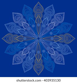 Flower Mandala. Vintage decorative elements. Oriental pattern, vector illustration. Islam, Arabic, Indian, turkish, pakistan, chinese, ottoman motifs