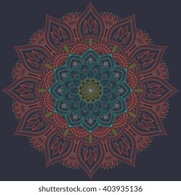 Flower Mandala. Vintage decorative elements. Oriental pattern, vector illustration. Islam, Arabic, Indian, turkish, pakistan, chinese, ottoman motifs