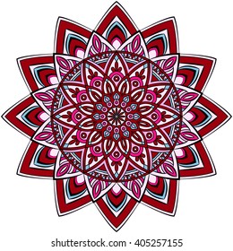 Flower Mandala. Vintage decorative elements. Oriental pattern, vector illustration. Islam, Arabic, Indian, turkish, pakistan, chinese, ottoman motifs
