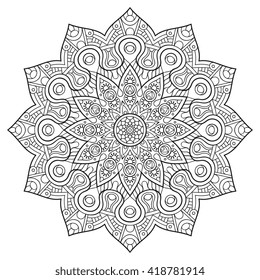 Flower Mandala. Vintage decorative elements. Oriental pattern, vector illustration. Islam, Arabic, Indian, turkish, pakistan, chinese, ottoman motifs