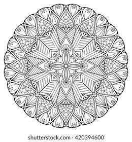 Flower Mandala. Vintage decorative elements. Oriental pattern, vector illustration. Islam, Arabic, Indian, turkish, pakistan, chinese, ottoman motifs