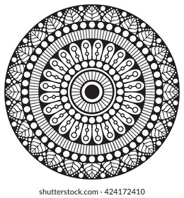 Flower Mandala. Vintage decorative elements. Oriental pattern, vector illustration. Islam, Arabic, Indian, turkish, pakistan, chinese, ottoman motifs
