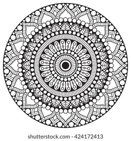 Flower Mandala. Vintage decorative elements. Oriental pattern, vector illustration. Islam, Arabic, Indian, turkish, pakistan, chinese, ottoman motifs