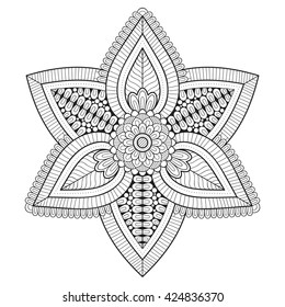 Flower Mandala. Vintage decorative elements. Oriental pattern, vector illustration. Islam, Arabic, Indian, turkish, pakistan, chinese, ottoman motifs