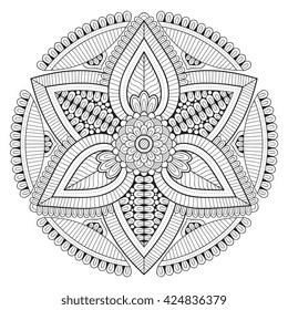 Flower Mandala. Vintage decorative elements. Oriental pattern, vector illustration. Islam, Arabic, Indian, turkish, pakistan, chinese, ottoman motifs