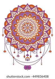 Flower Mandala. Vintage decorative elements. Oriental pattern, vector illustration. Islam, Arabic, Indian, turkish, pakistan, chinese, ottoman motifs