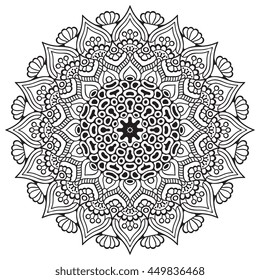 Flower Mandala. Vintage decorative elements. Oriental pattern, vector illustration. Islam, Arabic, Indian, turkish, pakistan, chinese, ottoman motifs
