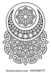 Flower Mandala. Vintage decorative elements. Oriental pattern, vector illustration. Islam, Arabic, Indian, turkish, pakistan, chinese, ottoman motifs