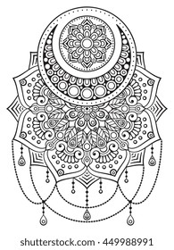 Flower Mandala. Vintage decorative elements. Oriental pattern, vector illustration. Islam, Arabic, Indian, turkish, pakistan, chinese, ottoman motifs