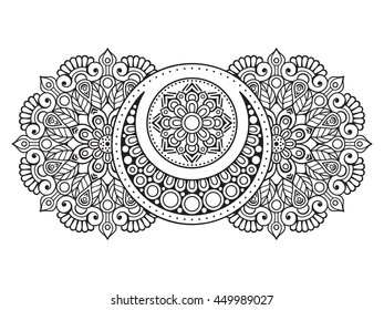Flower Mandala. Vintage decorative elements. Oriental pattern, vector illustration. Islam, Arabic, Indian, turkish, pakistan, chinese, ottoman motifs
