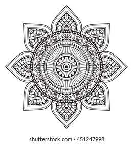 Flower Mandala. Vintage decorative elements. Oriental pattern, vector illustration. Islam, Arabic, Indian, turkish, pakistan, chinese, ottoman motifs