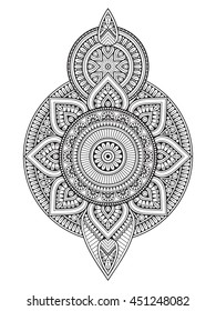 Flower Mandala. Vintage decorative elements. Oriental pattern, vector illustration. Islam, Arabic, Indian, turkish, pakistan, chinese, ottoman motifs