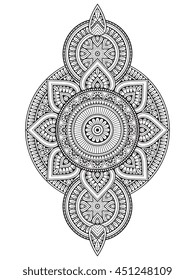 Flower Mandala. Vintage decorative elements. Oriental pattern, vector illustration. Islam, Arabic, Indian, turkish, pakistan, chinese, ottoman motifs