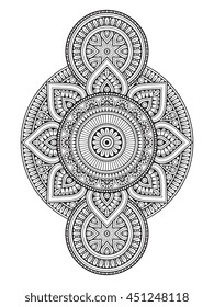 Flower Mandala. Vintage decorative elements. Oriental pattern, vector illustration. Islam, Arabic, Indian, turkish, pakistan, chinese, ottoman motifs
