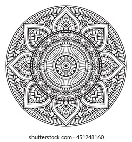 Flower Mandala. Vintage decorative elements. Oriental pattern, vector illustration. Islam, Arabic, Indian, turkish, pakistan, chinese, ottoman motifs