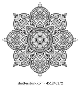 Flower Mandala. Vintage decorative elements. Oriental pattern, vector illustration. Islam, Arabic, Indian, turkish, pakistan, chinese, ottoman motifs