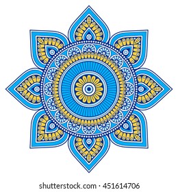 Flower Mandala. Vintage decorative elements. Oriental pattern, vector illustration. Islam, Arabic, Indian, turkish, pakistan, chinese, ottoman motifs