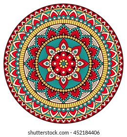 Flower Mandala. Vintage decorative elements. Oriental pattern, vector illustration. Islam, Arabic, Indian, turkish, pakistan, chinese, ottoman motifs