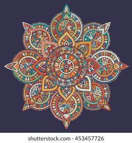 Flower Mandala. Vintage decorative elements. Oriental pattern, vector illustration. Islam, Arabic, Indian, turkish, pakistan, chinese, ottoman motifs