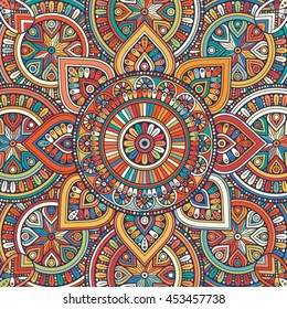 Flower Mandala. Vintage decorative elements. Oriental pattern, vector illustration. Islam, Arabic, Indian, turkish, pakistan, chinese, ottoman motifs
