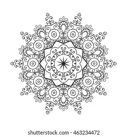 Flower Mandala. Vintage decorative elements. Oriental pattern, vector illustration. Islam, Arabic, Indian turkish pakistan chinese ottoman motifs