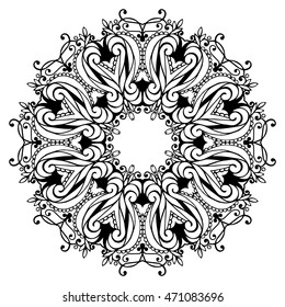 Flower Mandala. Vintage decorative elements. Oriental pattern, vector illustration. Islam, Arabic, Indian, turkish, pakistan, chinese, ottoman motifs